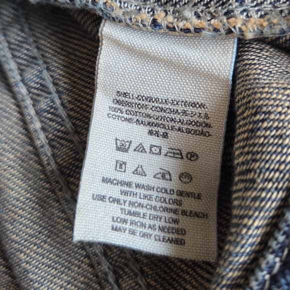 Free People Denim 100% Cotton Americana Zip Up Jacket Size 8 - Picture 6 of 10